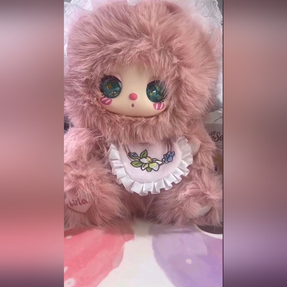 Adorable Pink Plush Doll Tapestry